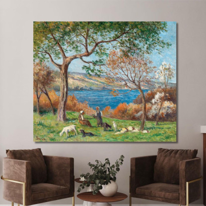 Rolleboise Maximilien Luce mlc101 quadro stampato su tela