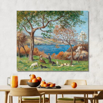 Rolleboise Maximilien Luce mlc101 quadro stampato su tela