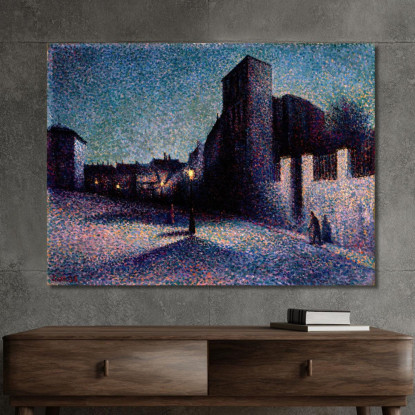 Rue Ravignan Parigi Maximilien Luce mlc102 quadro stampato su tela
