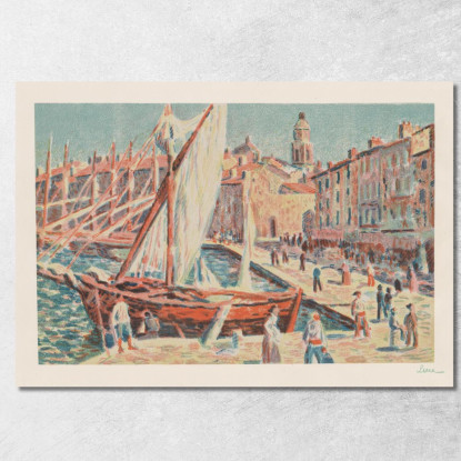 Saint-Tropez 2 Maximilien Luce mlc104 quadro stampato su tela