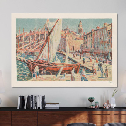 Saint-Tropez 2 Maximilien Luce mlc104 quadro stampato su tela