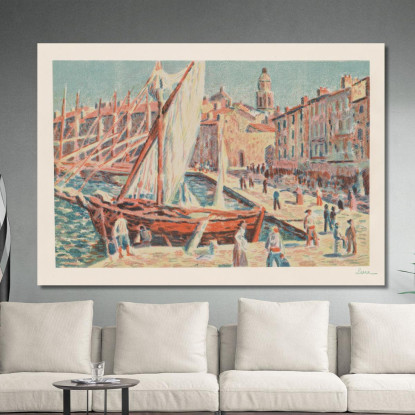 Saint-Tropez 2 Maximilien Luce mlc104 quadro stampato su tela