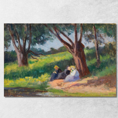 Sotto L’Albero Rolleboise Maximilien Luce mlc107 quadro stampato su tela