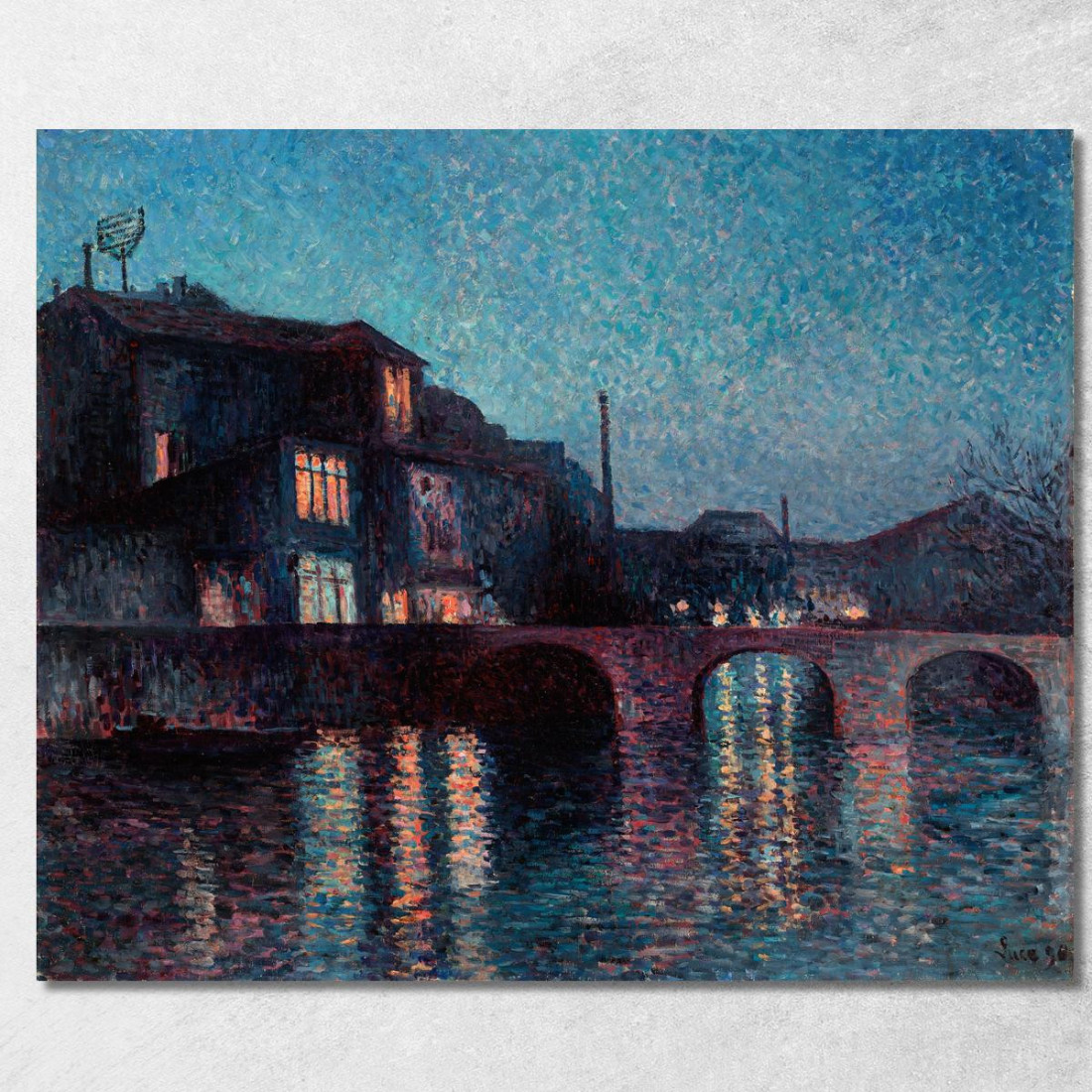 Il Fiume Sambre A Charleroi Maximilien Luce mlc110 quadro stampato su tela