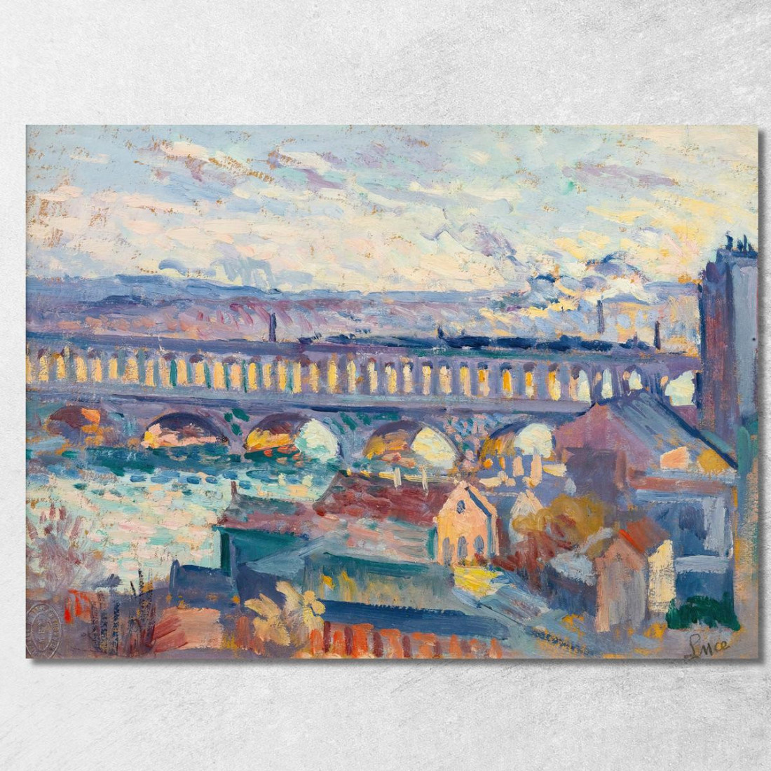 Vista Sul Viadotto D’Auteuil Maximilien Luce mlc116 quadro stampato su tela