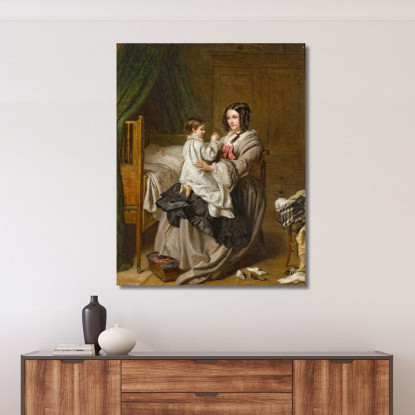 Preghiere Serali Prima Di Dormire William Powell Frith wpf3 quadro stampato su tela