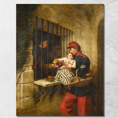 Interno Della Prigione Di Marsiglia: Una Scena Da "La Piccola Dorrit" William Powell Frith wpf7 quadro stampato su tela