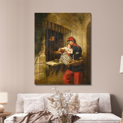 Interno Della Prigione Di Marsiglia: Una Scena Da "La Piccola Dorrit" William Powell Frith wpf7 quadro stampato su tela