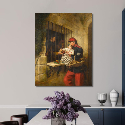 Interno Della Prigione Di Marsiglia: Una Scena Da "La Piccola Dorrit" William Powell Frith wpf7 quadro stampato su tela