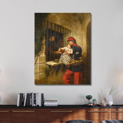 Interno Della Prigione Di Marsiglia: Una Scena Da "La Piccola Dorrit" William Powell Frith wpf7 quadro stampato su tela