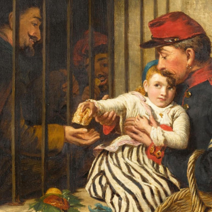 Interno Della Prigione Di Marsiglia: Una Scena Da "La Piccola Dorrit" William Powell Frith wpf7 quadro stampato su tela