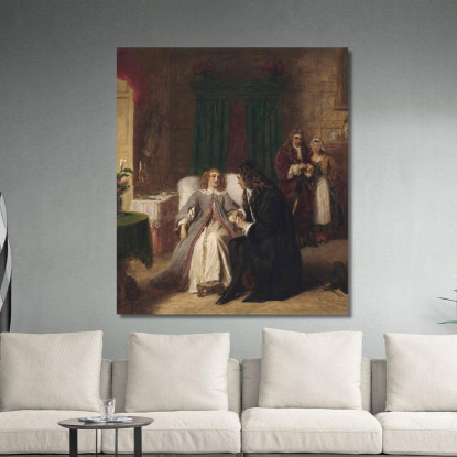 Il Malato Immaginario William Powell Frith wpf11 quadro stampato su tela