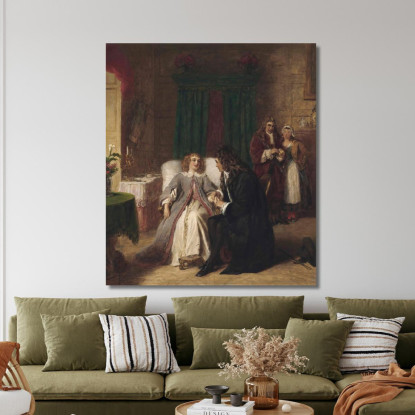 Il Malato Immaginario William Powell Frith wpf11 quadro stampato su tela