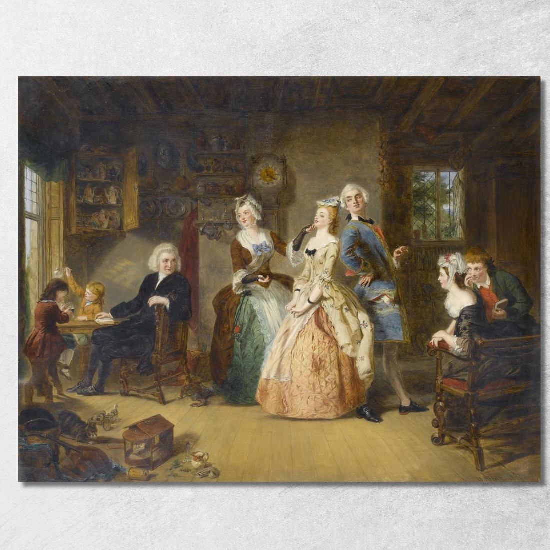 Misurare Le Altezze William Powell Frith wpf12 quadro stampato su tela