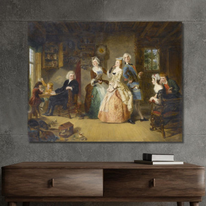 Misurare Le Altezze William Powell Frith wpf12 quadro stampato su tela
