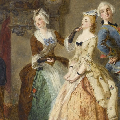 Misurare Le Altezze William Powell Frith wpf12 quadro stampato su tela