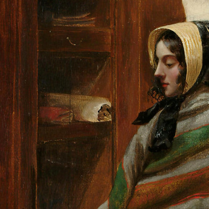 Modella In Uno Studio Disordinato William Powell Frith wpf13 quadro stampato su tela