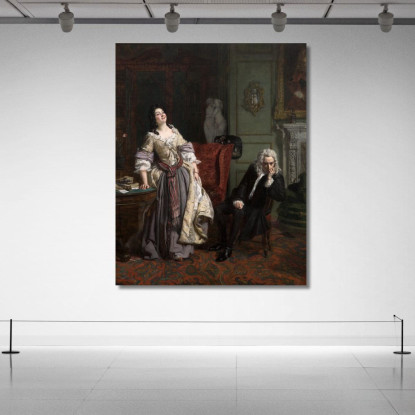 Pope Fa La Corte A Lady Mary Wortley Montagu William Powell Frith wpf14 quadro stampato su tela