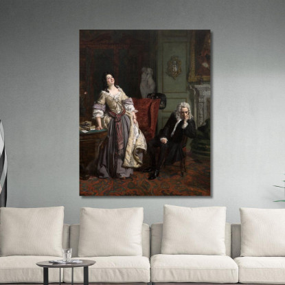 Pope Fa La Corte A Lady Mary Wortley Montagu William Powell Frith wpf14 quadro stampato su tela