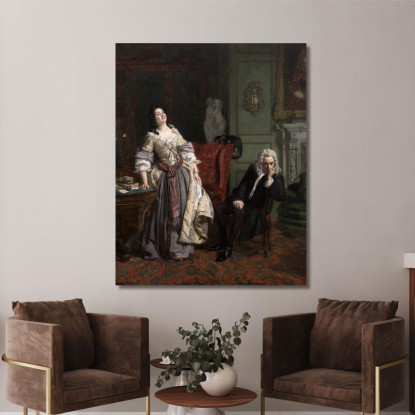 Pope Fa La Corte A Lady Mary Wortley Montagu William Powell Frith wpf14 quadro stampato su tela