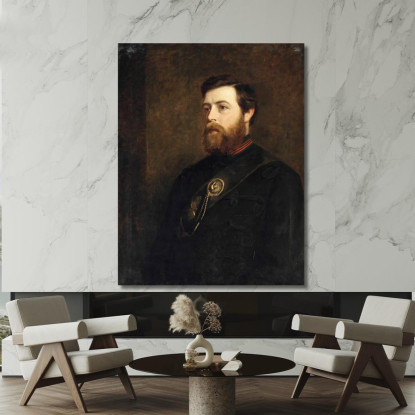 Ritratto Di James Panton Esq. In Uniforme Del King'S Royal Rifle Corps 60Th Foot William Powell Frith wpf15 quadro stampato su