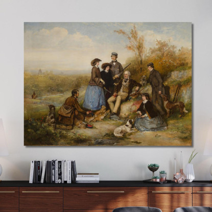 La Battuta Di Caccia William Powell Frith wpf23 quadro stampato su tela