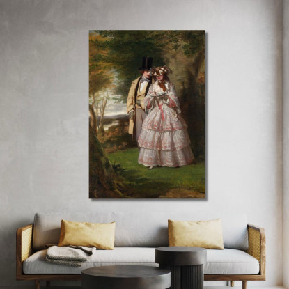 Le Due Figure Centrali Nel Giorno Del Derby William Powell Frith wpf26 quadro stampato su tela