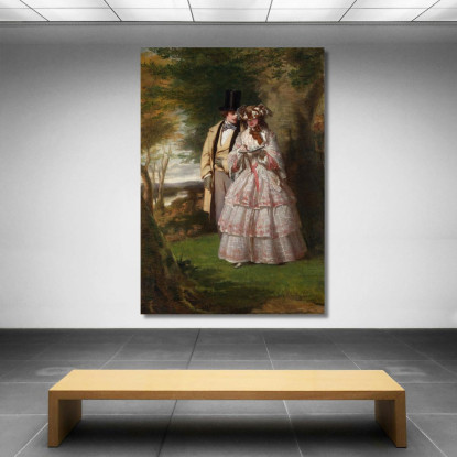 Le Due Figure Centrali Nel Giorno Del Derby William Powell Frith wpf26 quadro stampato su tela