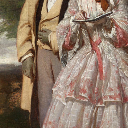 Le Due Figure Centrali Nel Giorno Del Derby William Powell Frith wpf26 quadro stampato su tela