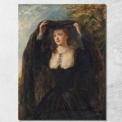 Il Velo William Powell Frith wpf27 quadro stampato su tela