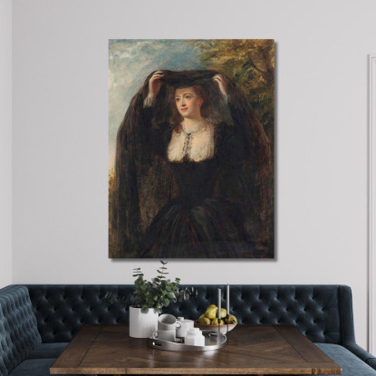 Il Velo William Powell Frith wpf27 quadro stampato su tela