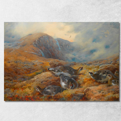 Pericolo Dall'Alto: Pernici Bianche Archibald Thorburn ath40 quadro stampato su tela