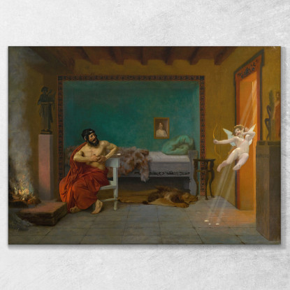 Cupido Corre Fuori Dalla Porta Jean-Léon Gérôme jlg41 quadro stampato su tela