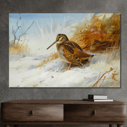 Beccaccia In Inverno Archibald Thorburn ath112 quadro stampato su tela