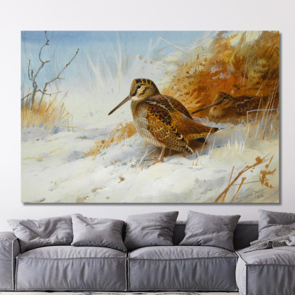 Beccaccia In Inverno Archibald Thorburn ath112 quadro stampato su tela
