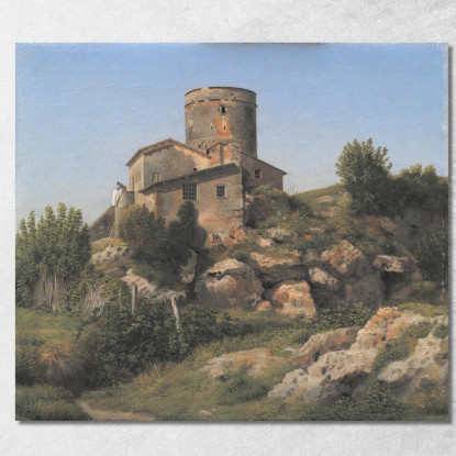 Un Edificio Vicino A Tor Di Quinto Fuori Roma Christoffer Wilhelm Eckersberg cwe1 quadro stampato su tela