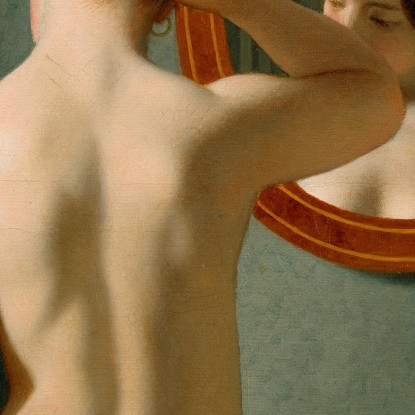 Una Donna Nuda Che Si Pettina Davanti A Uno Specchio Christoffer Wilhelm Eckersberg cwe3 quadro stampato su tela