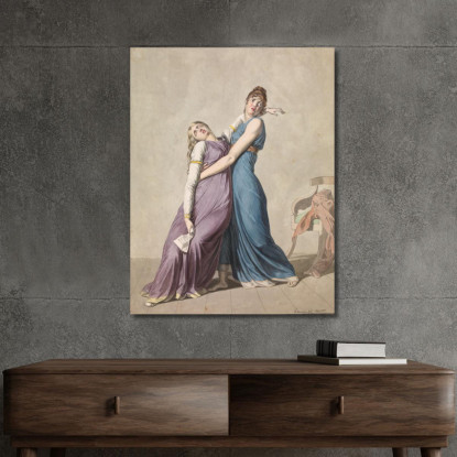 Una Donna Sostiene Un'Altra Donna Che È Svenuta Dopo Aver Letto Una Lettera Christoffer Wilhelm Eckersberg cwe11 quadro stampat