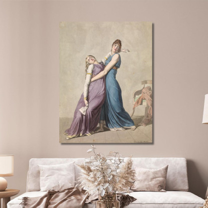 Una Donna Sostiene Un'Altra Donna Che È Svenuta Dopo Aver Letto Una Lettera Christoffer Wilhelm Eckersberg cwe11 quadro stampat