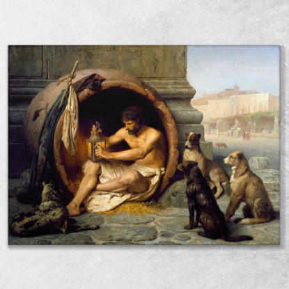 Diogene Jean-Léon Gérôme jlg45 quadro stampato su tela