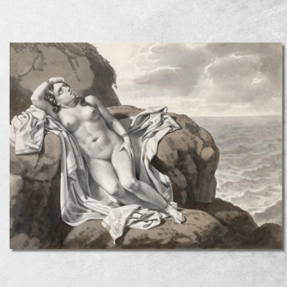 Andromeda Incatenata A Una Roccia Christoffer Wilhelm Eckersberg cwe15 quadro stampato su tela