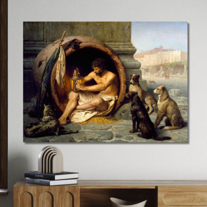 Diogene Jean-Léon Gérôme jlg45 quadro stampato su tela
