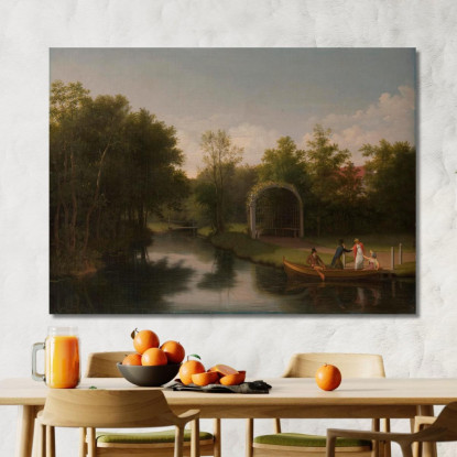 Pergolato Nel Parco Della Tenuta Di Sanderumgård Christoffer Wilhelm Eckersberg cwe16 quadro stampato su tela