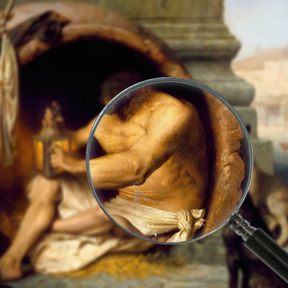 Diogene Jean-Léon Gérôme jlg45 quadro stampato su tela