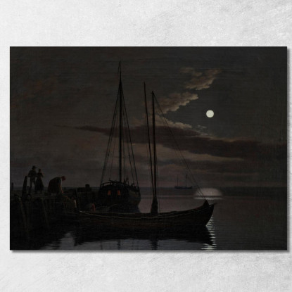 Quadro Al Chiaro Di Luna Christoffer Wilhelm Eckersberg cwe39 quadro stampato su tela