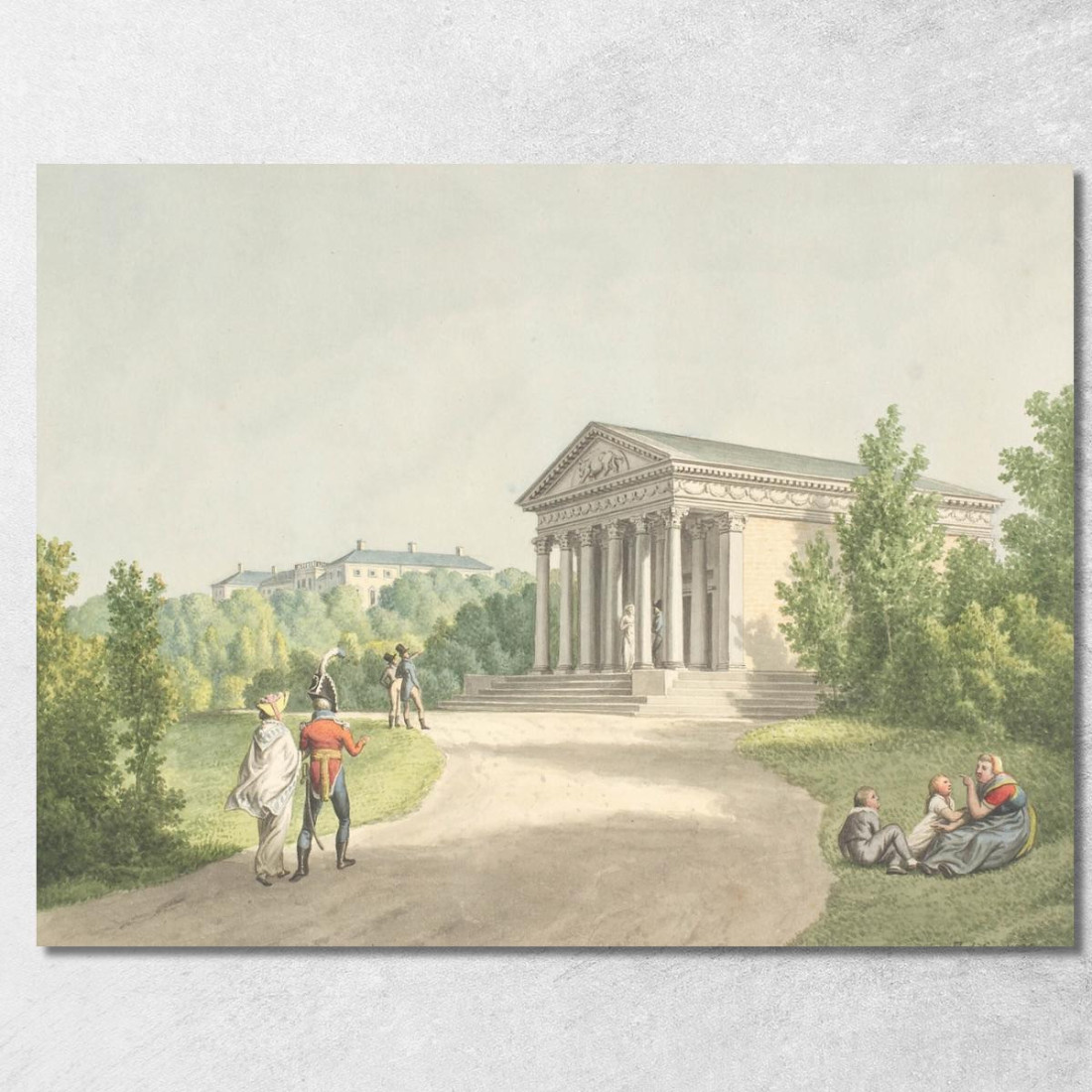Veduta Del Giardino Di Frederiksberg Christoffer Wilhelm Eckersberg cwe53 quadro stampato su tela
