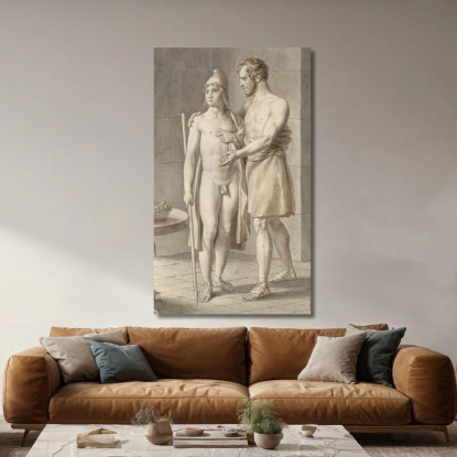 Telemaco Incontra Ulisse Travestito Da Mendicante Christoffer Wilhelm Eckersberg cwe68 quadro stampato su tela