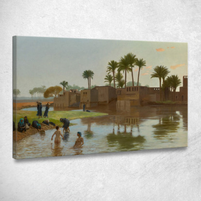 Fellah Donne Nella Vasca Da Bagno Jean-Léon Gérôme jlg53 quadro stampato su tela