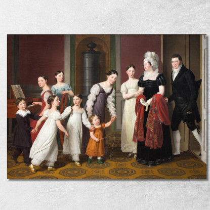 La Famiglia Nathanson Christoffer Wilhelm Eckersberg cwe79 quadro stampato su tela