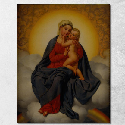 La Vergine E Il Bambino Christoffer Wilhelm Eckersberg cwe82 quadro stampato su tela